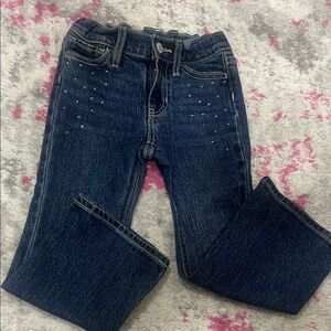 Girls Blue Jeans with Studded Detail size 5